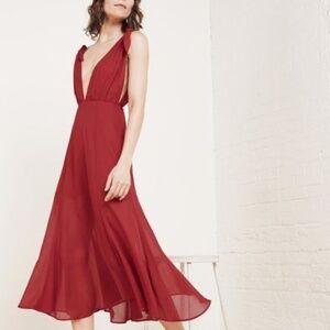 NEW - Never worn, Reformation Adularia Dress - Red, Size 4